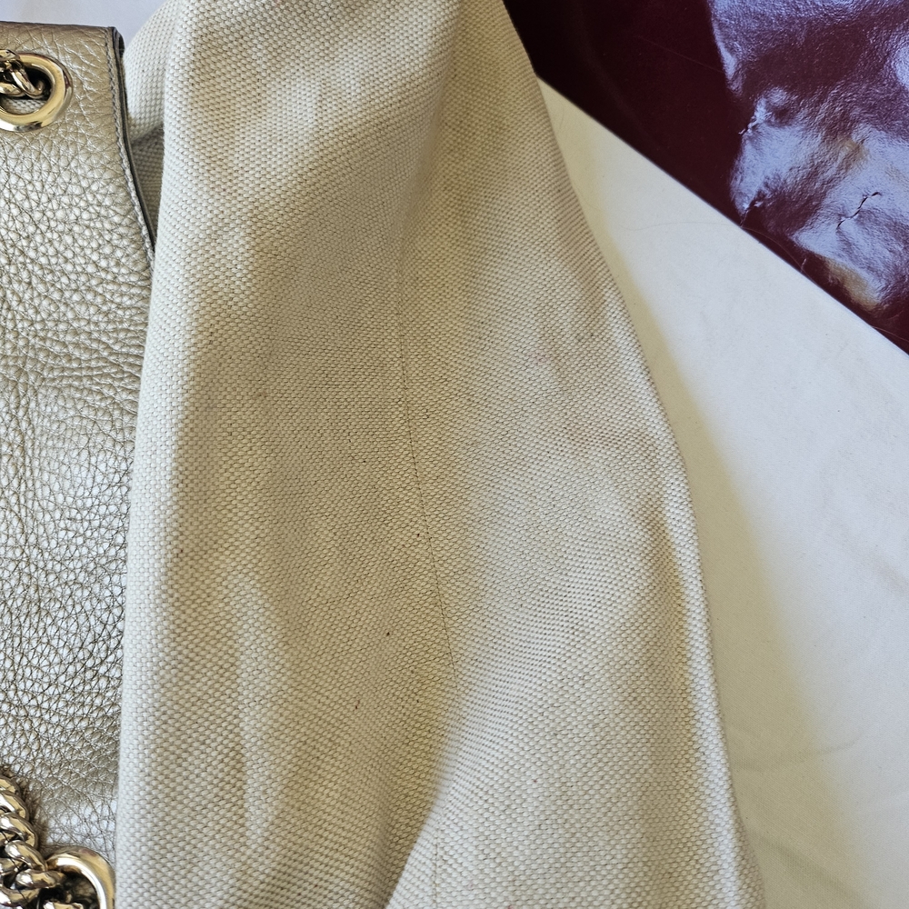 EUC Gucci Soho Metallic Gold Shoulder Bag - Picture 13 of 16